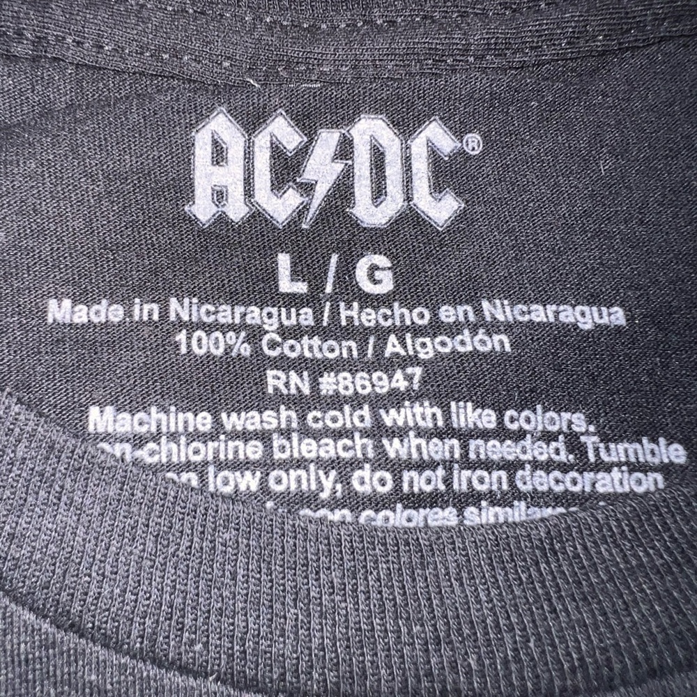 AC/DC Back in Black Tee - Black and White - Picture 2 of 2